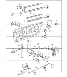installation parts doors 911 1987-89