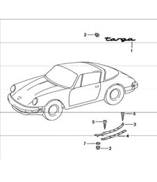 accesorios decorativos 911 TARGA 1987-89