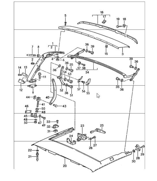 Diagram 811-12 Porsche 992.1  Carrera 2S / GTS 3.0L 2019-24 Carrocería