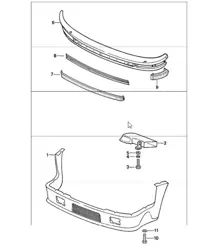 special model flatnose design exterior panelling front bumper 911 TURBO M506 1988-89