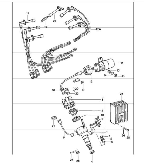 Diagram 901-00 Porsche Cayenne 9PA1 (957) 2007-2010 Electrical equipment