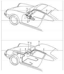 Kabelbäume Innenraum Karosserie 911 1987-89