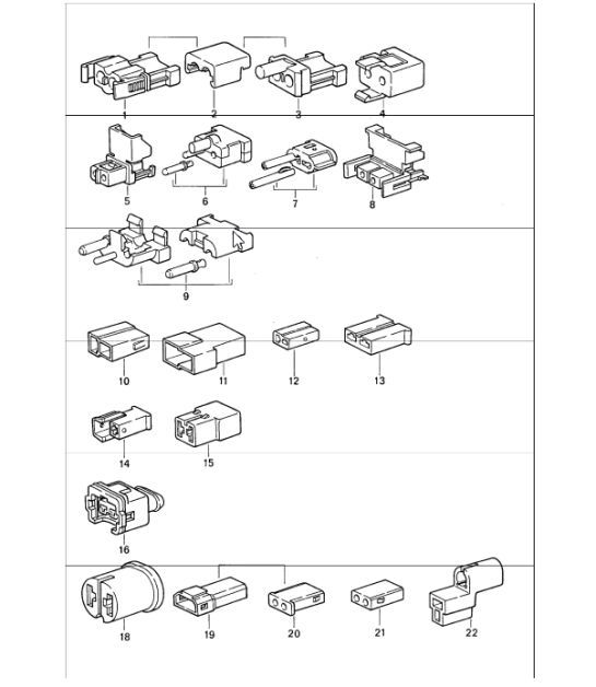 Diagram 902-56 Porsche 997 MK1 Carrera 2 3.6L 2005-08 Équipement électrique