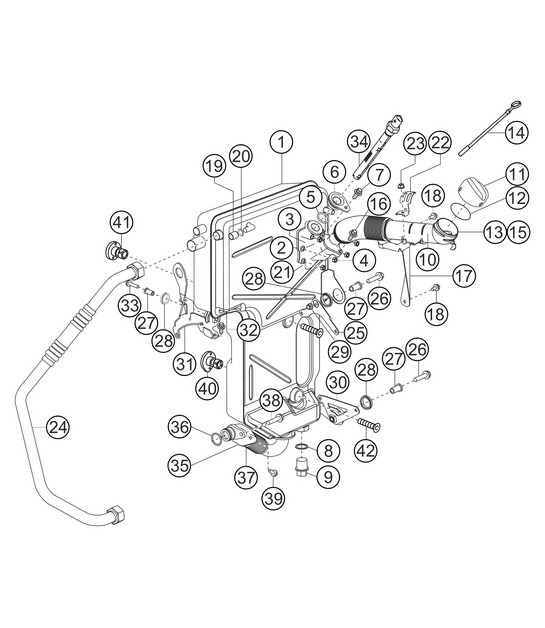 Diagram 1.1-14 Porsche 997 MK1 GT3 / GT3 RS 2007-09 Engine