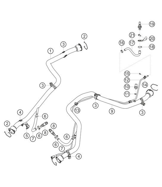 Diagram 1.1-20 Porsche 356C 1963-65 Motor