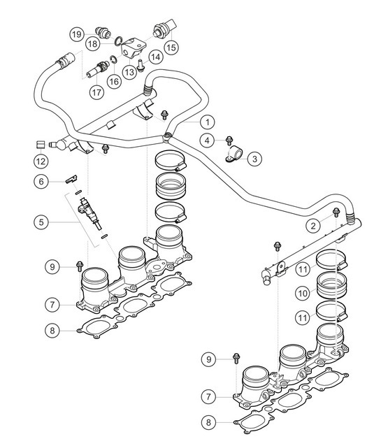 Diagram 1.1-24 Porsche 991 (911) MK1 2012-2016 Motor