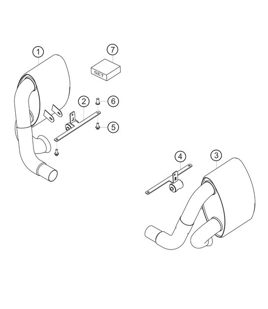 Diagram 2.2-07 Porsche 991 (911) MK1 2012-2016 Brandstofsysteem, uitlaatsysteem