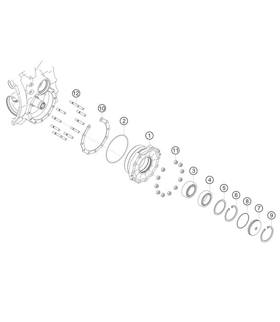 Diagram 3.3-08 Porsche Cayenne 9PA (955) 2003-2006 Overdragen