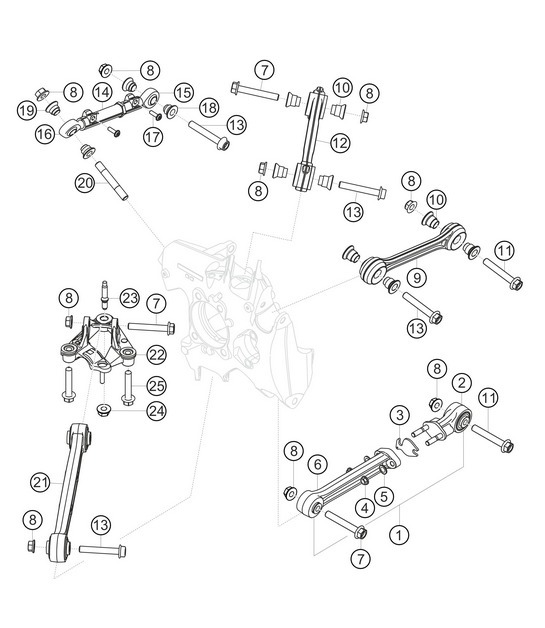 Diagram 5.5-02 Porsche 991.1 Carrera C2 3.4L (350 Bhp) 2012-16 Asse posteriore
