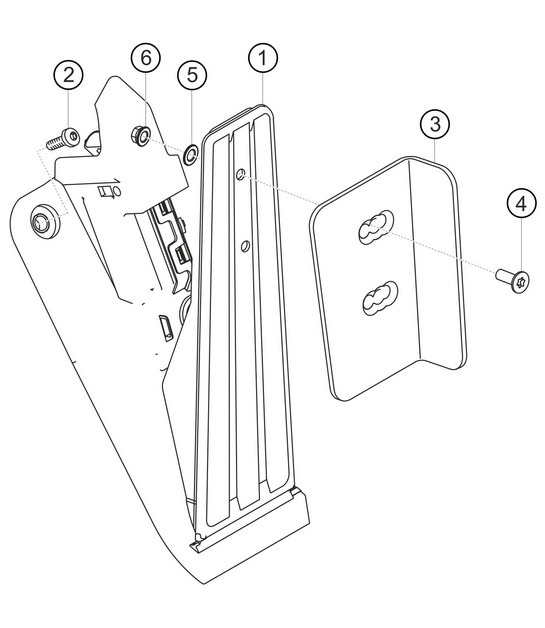 Diagram 7.7-03 Porsche Panamera 970 MK2 (2014-2016) Hendelsysteem, pedaalcluster 