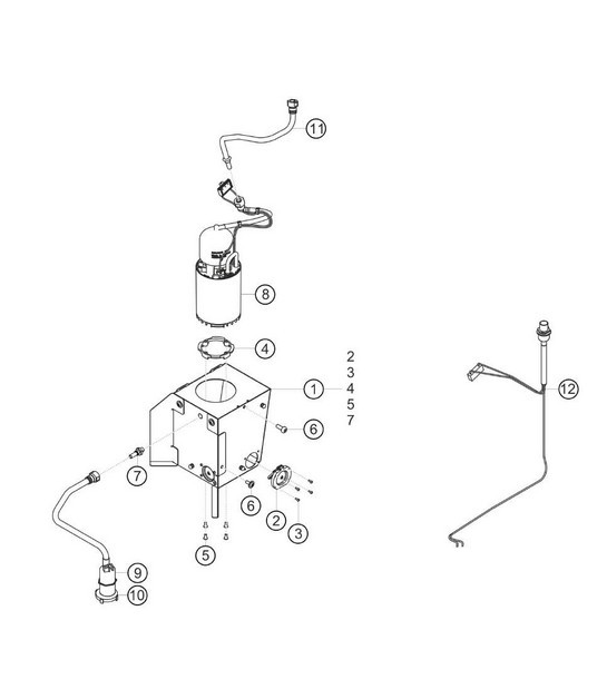 Diagram 2.2-02 Porsche 991 (911) MK2 2016-2019 Brandstofsysteem, uitlaatsysteem