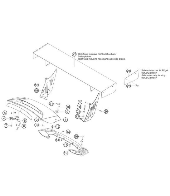 Diagram 8.8-12 Porsche 997 (911) MK1 2005-2008 Body