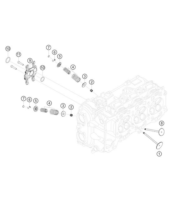 Diagram 1.1-07 Porsche 997 (911) MK1 2005-2008 Motore