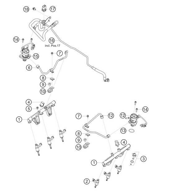 Diagram 1.1-21 Porsche 991 (911) MK2 2016-2019 Motore
