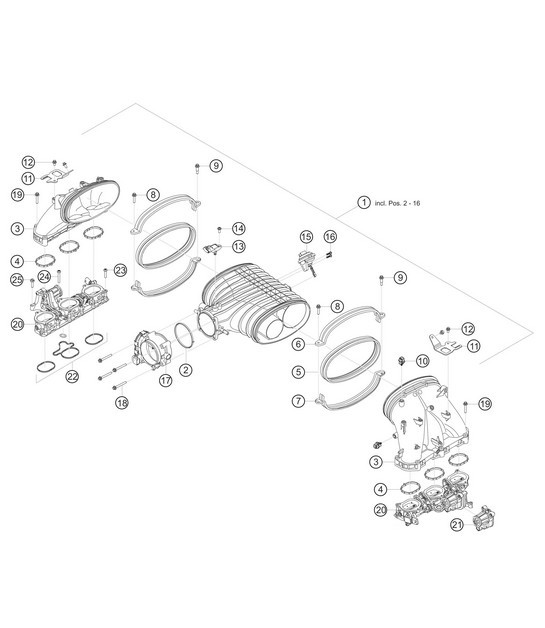 Diagram 1.1-22 Porsche 992 (911) MK1 2019-2024 Motore