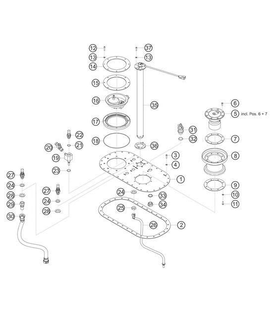 Diagram 2.2-02 Porsche Cayman 987C / 981C (2005-2016) Fuel System, Exhaust System