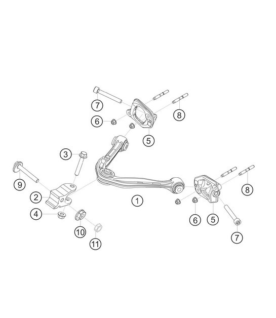 Diagram 4.4-03 Porsche Macan (95B) MK1 (2014-2018) Essieu avant, Direction 