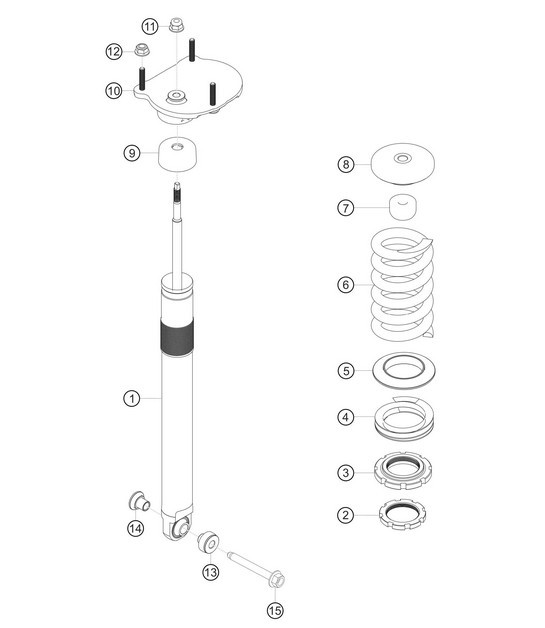 Diagram 4.4-06 Porsche 924 Carrera GTS 2.0L 1982 Front Axle, Steering 