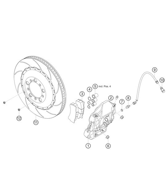 Diagram 6.6-02 Porsche 997 (911) MK1 2005-2008 Wheels, Brakes