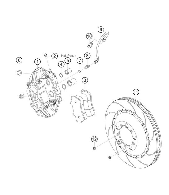 Diagram 6.6-03 Porsche Cayenne 9PA (955) 2003-2006 Wheels, Brakes