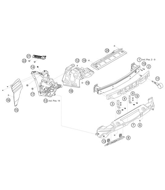 Diagram 8.8-12 Porsche 911 & 912 (1965-1989) Carrosserie