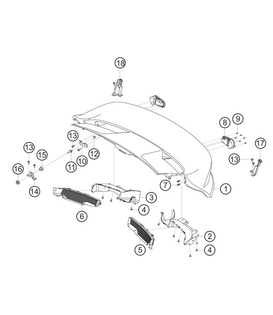 Diagram 8.8-13 Porsche Panamera 970 MK1 (2009-2013) Body