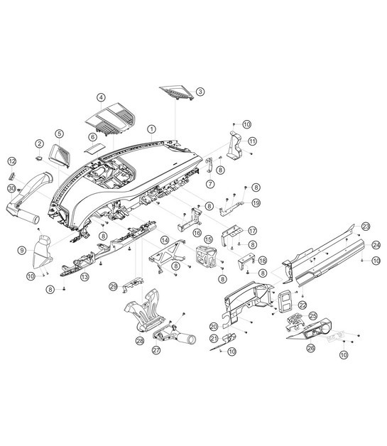 Diagram 8.8-18 Porsche 991 (911) MK2 2016-2019 Body