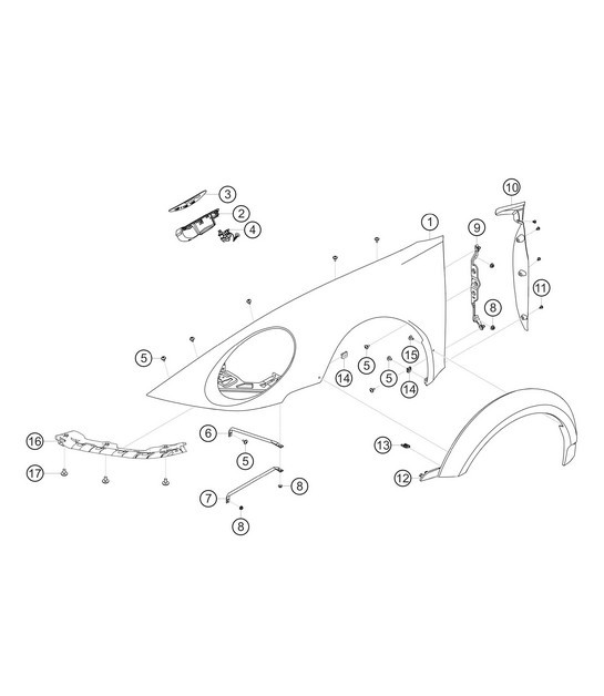 Diagram 8.8-05 Porsche Boxster 718 (982) 2017>> Body