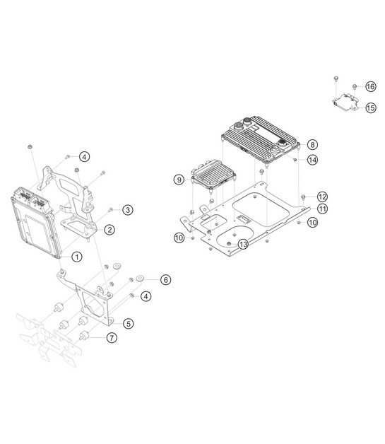 Diagram 9.9-01 Porsche Cayenne 9PA1 (957) 2007-2010 Electrical equipment