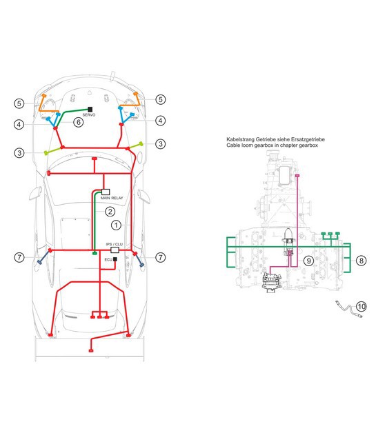 Diagram 9.9-04 Porsche 911 & 912 (1965-1989) Electrical equipment