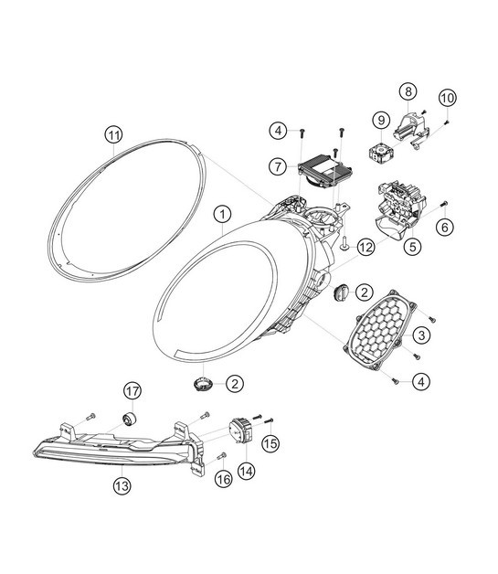Diagram 9.9-08 Porsche 997 (911) MK1 2005-2008 Electrical equipment