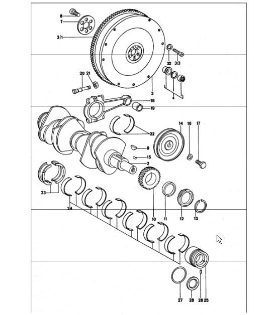 Diagram 102-00 Porsche 991.1 Turbo 3.8L (520 Bhp) 2014-16 Moteur