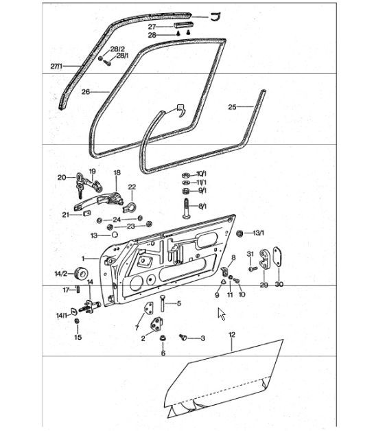 Diagram 804-00 Porsche Macan (95B) MK1 (2014-2018) Body