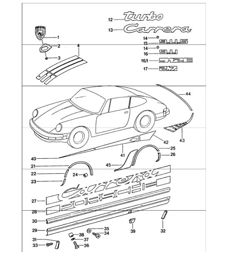 accesorios decorativos 911 TURBO 1975-77