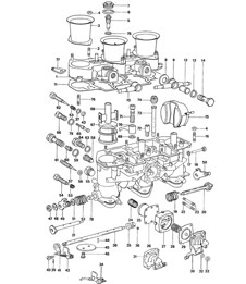 Vergaser / Reparaturmaterial / Lieferant / WEBER - 40 IDTP1 3C - 3C1 - 914-6 1970-76