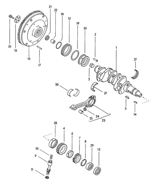 Diagram 112-000 Porsche Macan (95B) MK1 (2014-2018) Moteur