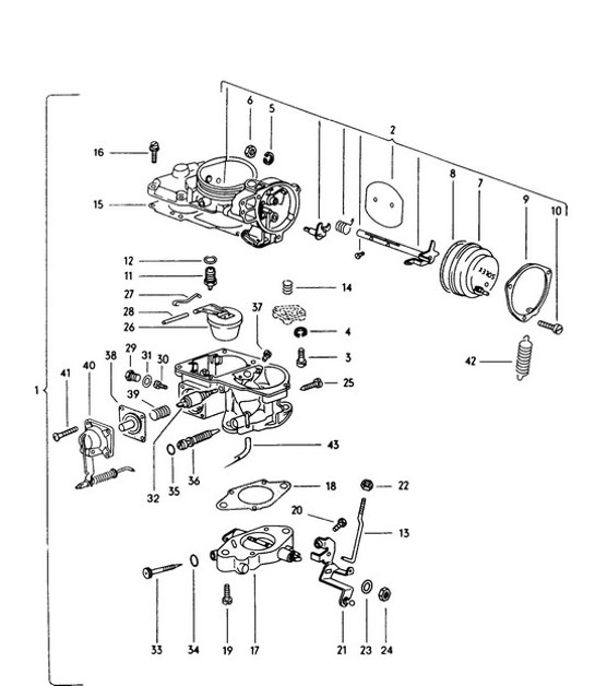 Diagram 117-000 Porsche 914 (1970-1976) Motor