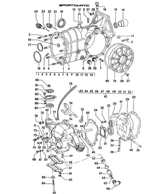 Diagram 308-000 Porsche Boxster 981 2.7L 2012-16 Transmission