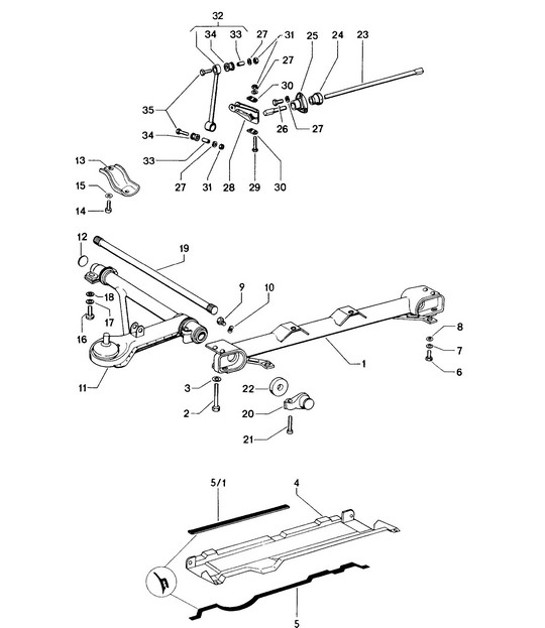 Diagram 401-000 Porsche 997 MK1 GT3 / GT3 RS 2007-09 Front Axle, Steering 