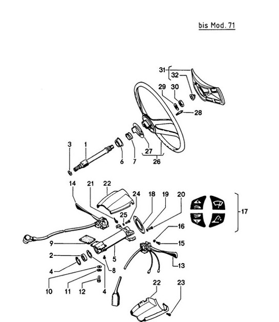 Diagram 403-005 Porsche 356 (1950-1965) Vorderachse, Lenkung 
