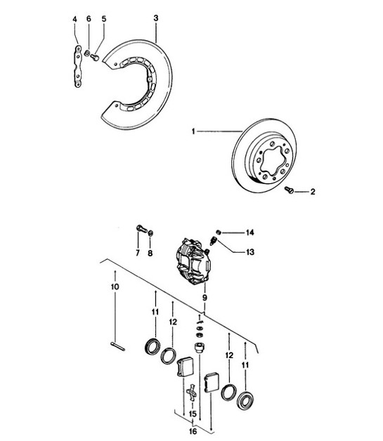 Diagram 603-000 Porsche Macan (95B) MK1 (2014-2018) Ruote, freni