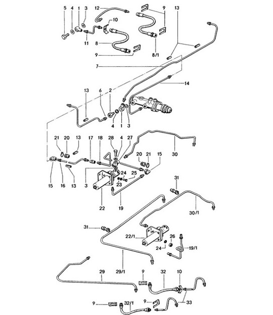 Diagram 604-005 Porsche 924 (1977-1988) Ruedas, Frenos