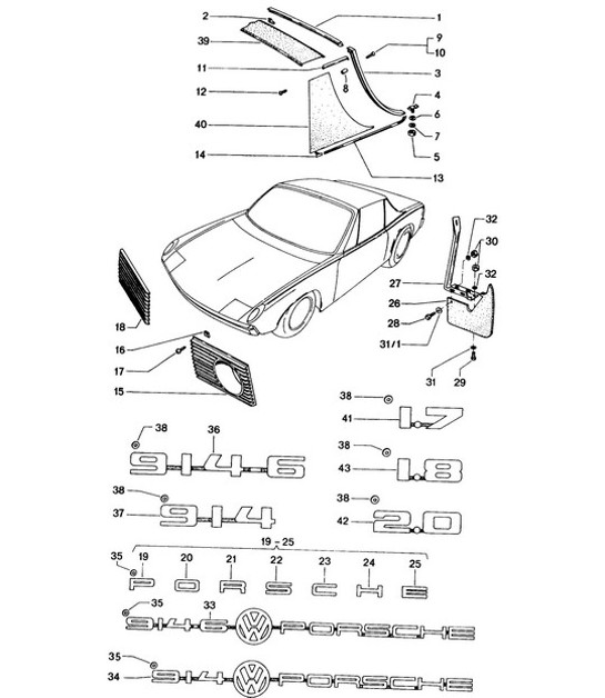 Diagram 810-000 Porsche Boxster 718 (982) 2017>>  车身