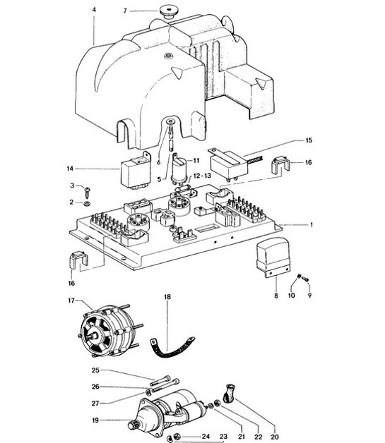 Diagram 901-000 Porsche Cayman 718C (982C) 2017>> Equipo eléctrico