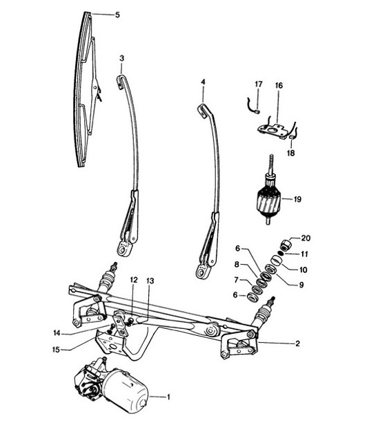 Diagram 904-005 Porsche Macan (95B) MK1 (2014-2018) Materiale elettrico