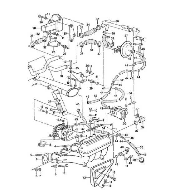 Diagram 107-020 Porsche Macan (95B) MK1 (2014-2018) 引擎