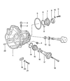 Ersatzgetriebe / Achsantriebsgehäuse / Automatikgetriebe 924 1976-79