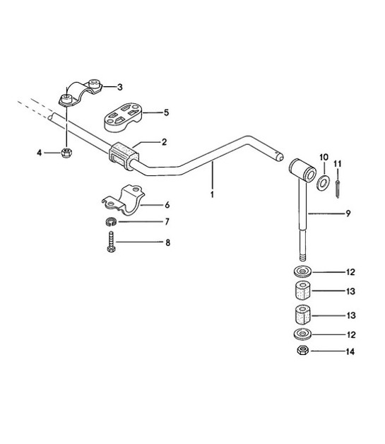Diagram 402-005 Porsche Cayman 987C / 981C (2005-2016) Eje delantero, dirección 