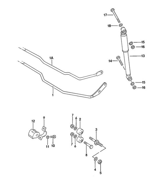 Diagram 502-000 Porsche 911 & 912 (1965-1989) Asse posteriore