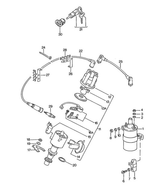 Diagram 901-000 Porsche 992.1 Carrera 2  3.0L 2019-24 Materiale elettrico